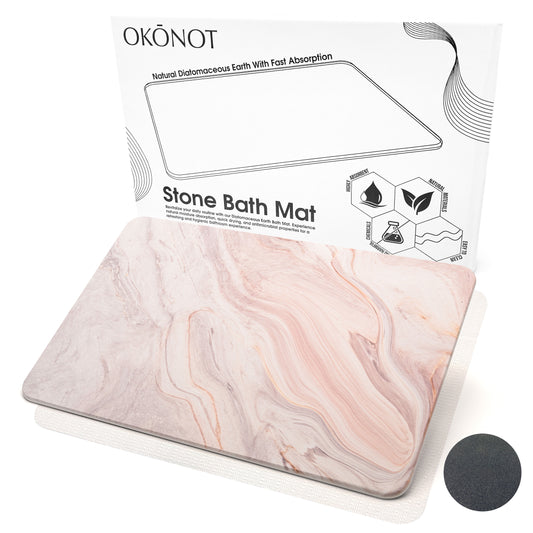 Marble Stone Bath Mat | 100% Pure Diatomaceous Earth | Fior Di Bosco