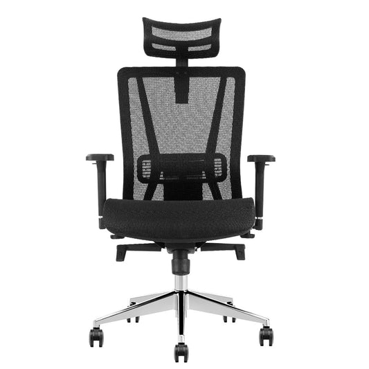 Black Ergonomic Office Chair With headrest 4 gear with mesh seats