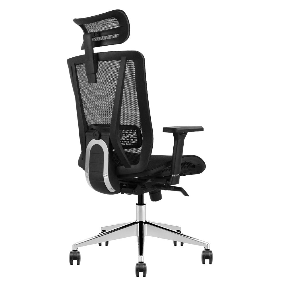 Black Ergonomic Office Chair With headrest 4 gear with mesh seats